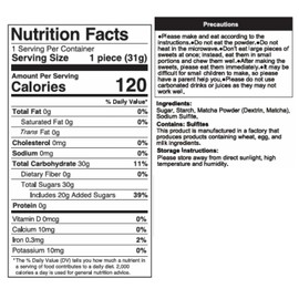 MINOYA WARABIMOCHI Japanese Sweets Wagashi Mochi Made In Japan (3 Packs, Matcha)