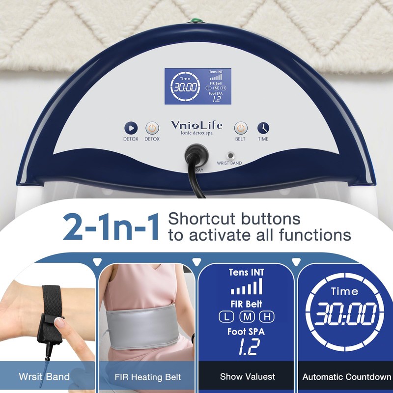 VnioLife Ionic Foot Bath Detox Machine, Ion Detox Foot Bath