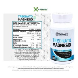 Memoria, L-treonato De Magnesio - 60 Cáps 500 Mg  Nowek                                                                                               