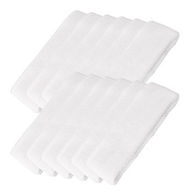 Mallofusa Athletic Headbands, Soft Cotton Sports Head Sweatbands for Basketball, Tennis, Running, Yoga, Working Out, 12 Pcs, White