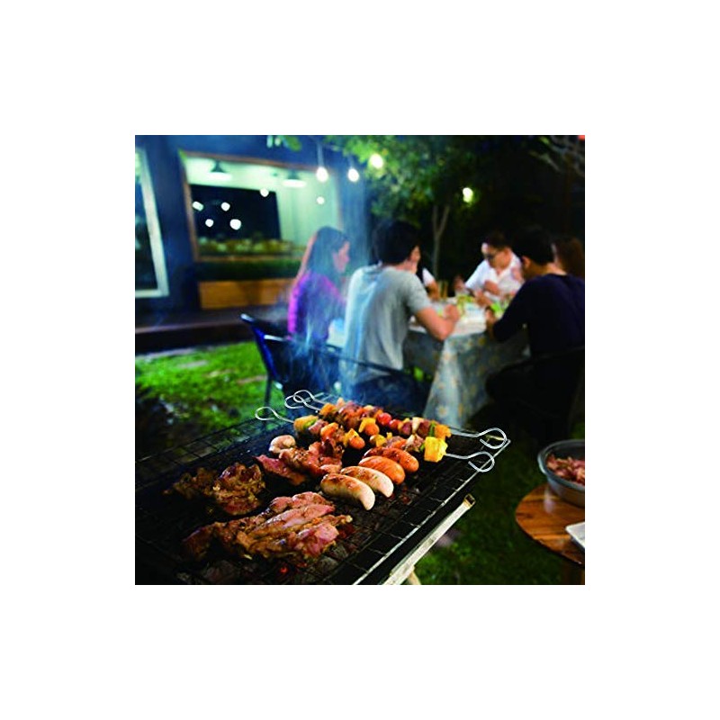 UCEC 50x Kebab Skewers, Skewers for Grilling, Metal Kebab Sticks,