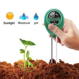 N-ING New 3 in1 PH Tester Sunlight Soil Moisture Meter Detector Garden Lawn Plant Easy Soil PH Tester Digital Soil PH Tester