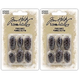 Tim Holtz Idea-Ology 2023 Christmas Pinecones - Bundle of Two Packages