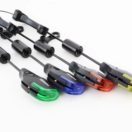 zmart Hirisi B2011 Carp Fishing Alarm Swinger LED Light Indicator Detachable Base Seat for Fishing Alarm Bite Indicator Rod Pod Fishing Alarm Fishing Sensor Swing Arm Rod Stand Fishing Bell Fishing