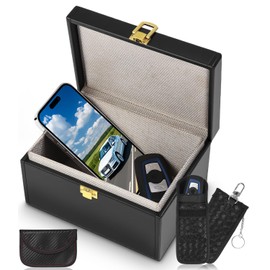 Zofory Keyless Go Schutz Autoschlüssel Box & 3 Faraday Bag, Faraday Box & Faradayschutzhülle für Sicheren Schutz, Geeignet zum Schutz von Handys, Kreditkarten und Autoschlüsseln