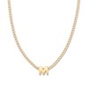 Palas Jewellery Women's Tiny Love Letter M Necklace, Gold