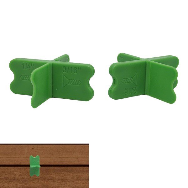 KMYZQDV 2Pcs Deck Spacers Tool Green Plastic Decking Board Spacer