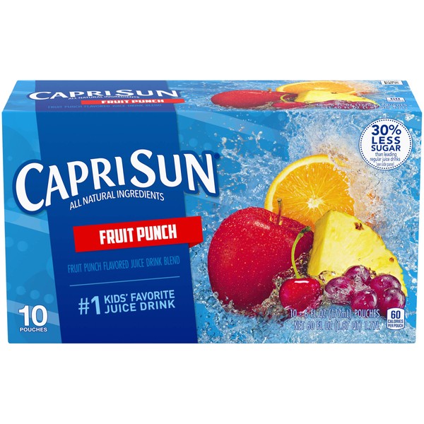 Capri Sun Fruit Punch Ready-to-Drink Juice (10 Pouches)