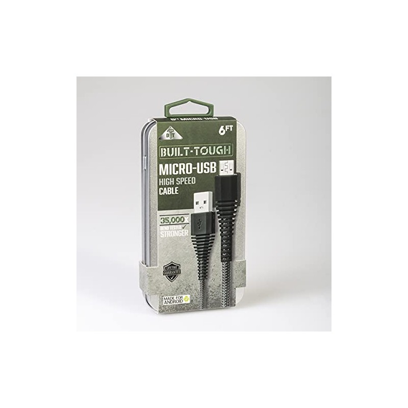 Zeikos Blt21 Built Tough Micro USB 6Ft Cable Black