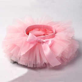 YONKINY Baby Tutu Skirt, Tulle Tutu Skirt with Matching Floral Headband for Birthday Photos, Baby Photography Props - Tulle skirt pink
