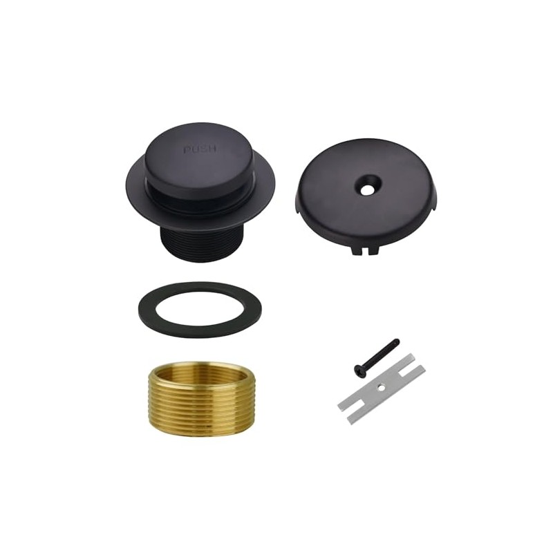 Black Bathtub Drain Tip-Toe Single Hole,Welsan Tub Drain Trim Set