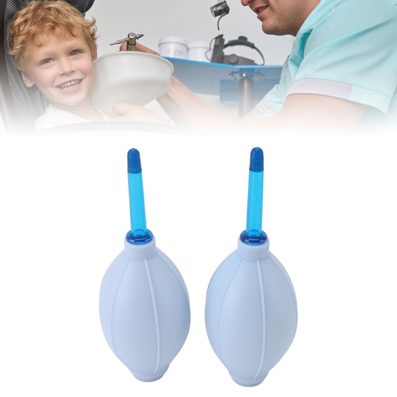 2pcs Ear Syringe Rubber Ear Washing Squeeze Bulb Single Handed