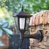 Dynaming 2 Pack Solar Flame Wall Lanterns Outdoor, Solar Powered