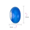 Simple Murano Glass Solid Bright Blue Spacer Bead Charm For