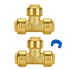 SUNGATOR 1/2 Inch Tee, Push Pex Fittings 1/2 Inch, 1/2"