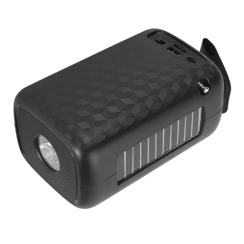 Portable Solar FM Radio Support USB Memory Card AUX Input
