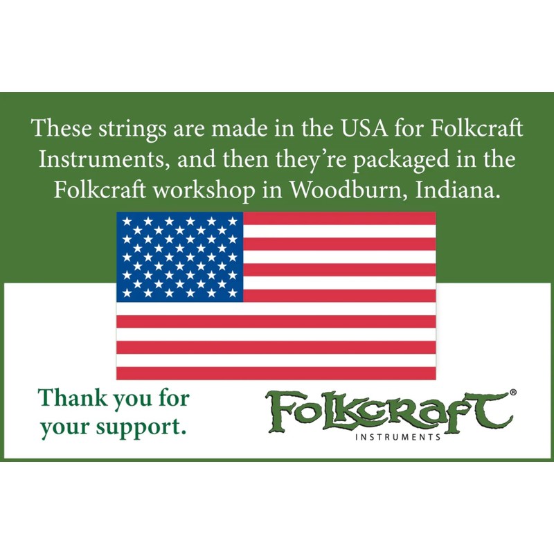 Folkcraft® Plain Steel String, Loop End.018