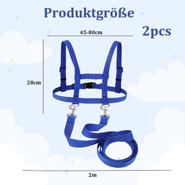 Pack of 2 Horse Lead for Playing for Children, Horse Harness for Children for Boys and Girls, Role Play, Outdoor Horse Lead Children for Children from 3 Years, Suitable for Children's Straps, Safety