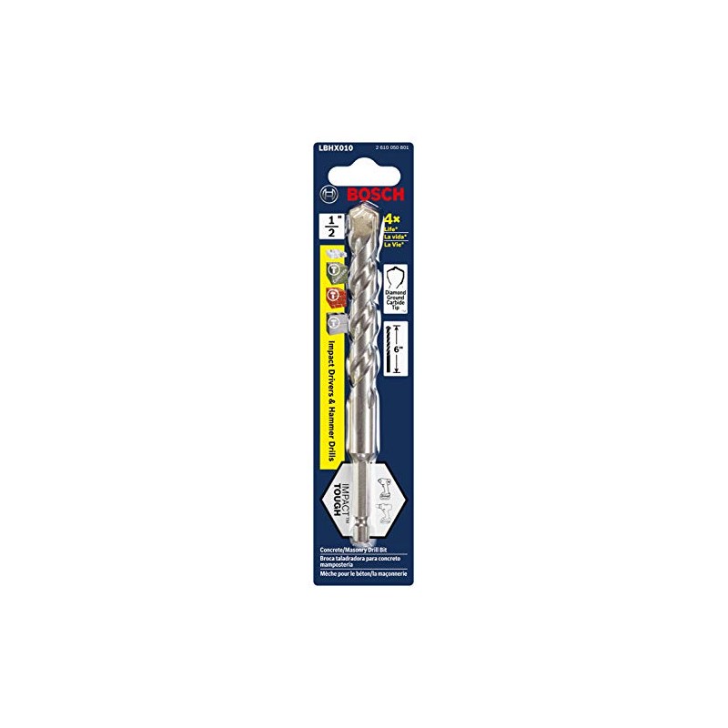 Bosch 1/2 In. X 6 In. Hex Shank Hammer Drill
