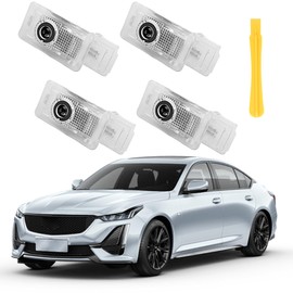 Car Door Logo Projector for CT6 XTS ATS XT4 XT5 XT6 ATS SRX Easy to Install Car Door Lights Super Performance LED Welcome Puddle Light Auto Accesories (for CAA-DII, 4)
