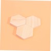 IWOWHERO 10pcs Basswood Plywood Craft Timber Boards Hexagon Profiled Wooden
