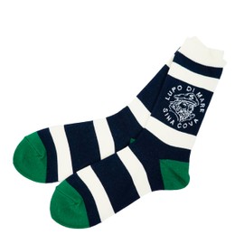 Sinakoba 24277410 Men's Long Socks, 9.8 - 10.6 inches (25 - 27 cm), Casual, Sports, Crew, Navy