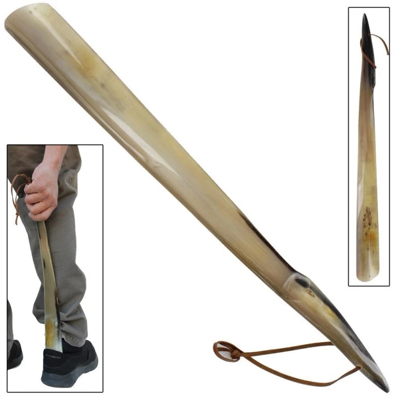 5MOONSUN5 Shoe Horn Made with Real Horn Handmade Long Grip