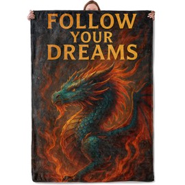 Fantasy Dragon Blanket Gifts for Women Adults, Soft Warm Lightweight Flannel Throw Blankets for Camping Bedroom Living Room Home Sofa Travel Decor 50" x 60"