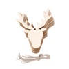 PRETYZOOM 10pcs Wooden Deer Head Cutouts Christmas Tree Wooden Christmas