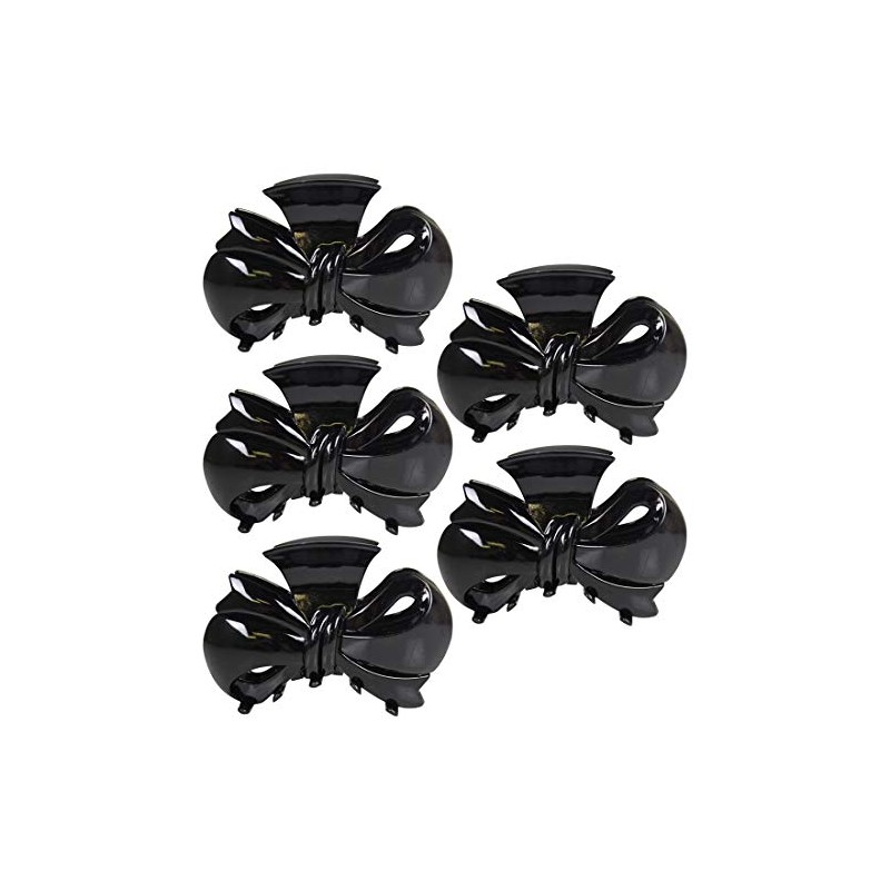 Jumbo Bow Jaw Clip Hair Claw - Set of 5