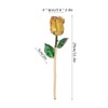 Golded Rose Flower Yellow 24K with Base Gift Decoration for