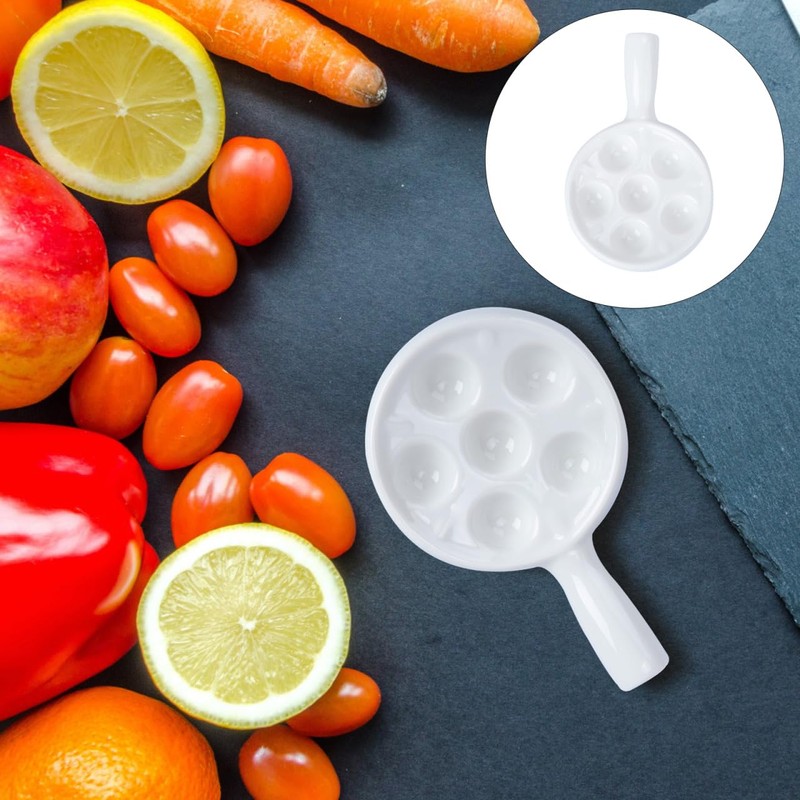 Snail Pan with Ergonomic Handles, 6 Holes, Ceramic Baking Mould