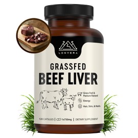 Grass Fed Beef Liver Supplement – 3000mg Freeze Dried Desiccated Organs – Nutrient Source for Joints, Bones, Hair, Skin, Nails & Daily Energy – 120 Pasture-Raised Capsules
