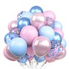33 Pcs Macaron Pink and Blue Balloons, 10Inch Baby Shower