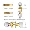 CLCTK Crystal Glass Door Knobs Interior with Lock, Privacy Bathroom