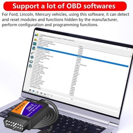 ELM327 OBD2 to USB  ELM327 OBD2 Adapter Code Reader Scanner ELM 327 USB  Interface OBD to USB OBD 2 II Connector OBDII Scan Automotive Diagnostic Tool for Ford Chevy GM Toyota for Laptop PC