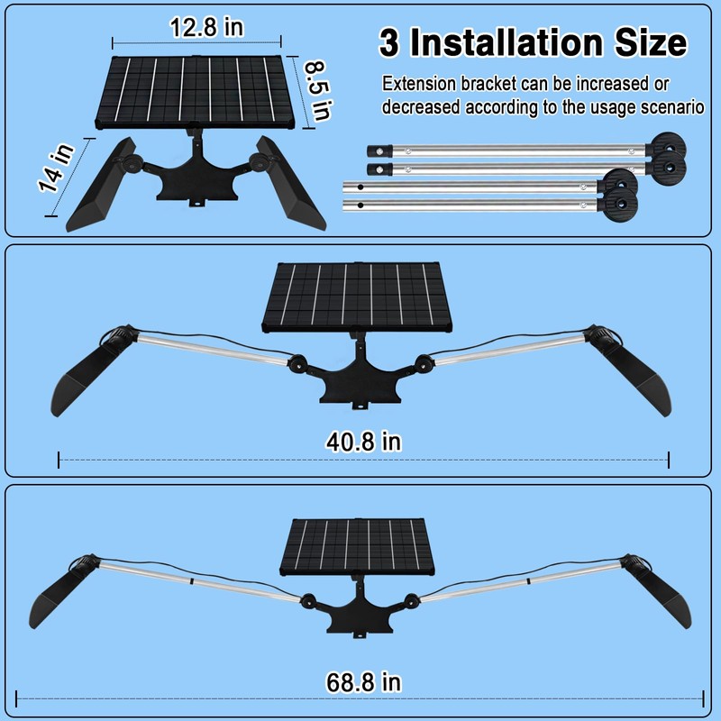 Solar Sign Light, Wireless Billboard Light, 12000mAh Battery IP65 Waterproof,