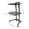 Salon Tray on Wheels, 2 Tier Foldable Salon Trolley Cart,