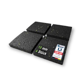 CLARE Premium Vibration Damper as Washing Machine Underlay and Vibration Damper, Non-Slip Pads, Less Noise and Movement, Anti-Vibration Mat for Speakers, 3D Printers, Pack of 4, 10 mm