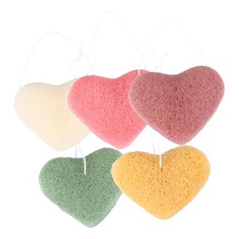 TOVINANNA Exfoliating Face Cleansing Sponges Set 5pcs Pads for Gentle Makeup and Oil Removal