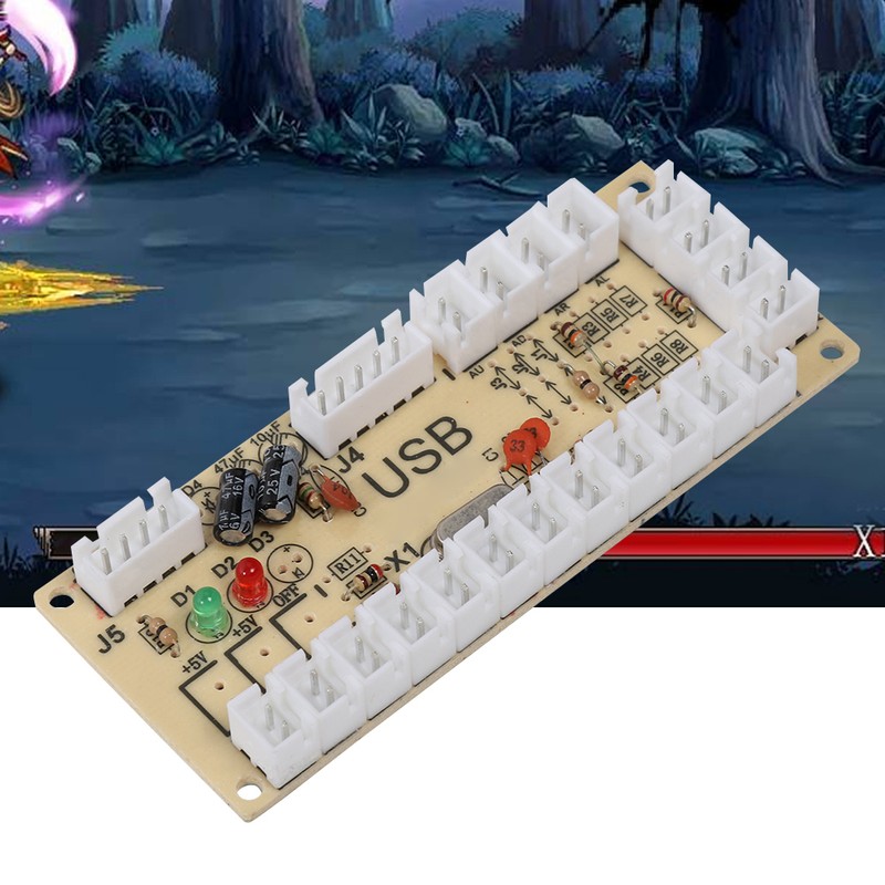 Arcade Game USB Encoder Controller with Acrylic Crystal Case for