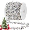 16ft Christmas Garlands Crystal Acrylic Bead Garlands, Clear Iridescent Bead