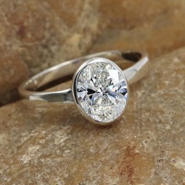 SILVERTROVE Gemstone Band Ring, Sterling Silver Ring for Men and Women, Band Ring in All Sizes, Jewellery CRG1078AA, Gemstone Precious metal gemstone, Laboratory grown moissanite