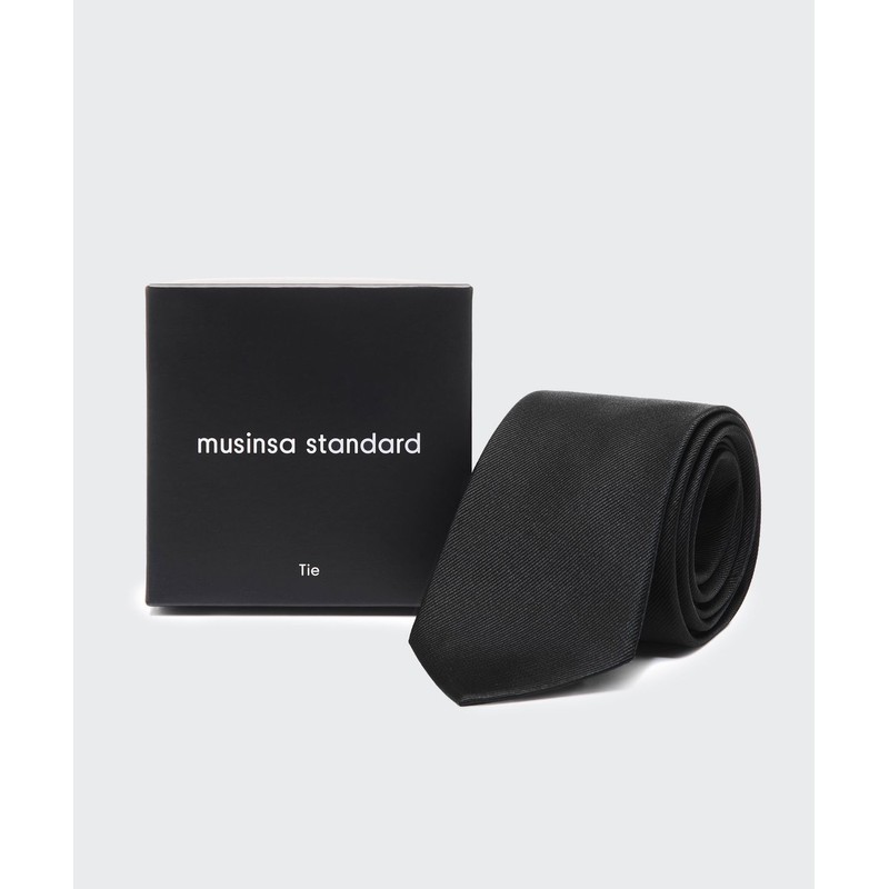 Musinsa Standard Silk Solid Tie [Black]