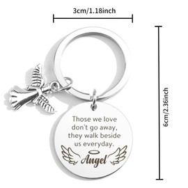 Memorial Keyring Gifts,Sympathy Angel Wings Gifts,Guardian Angel Gifts,Thinking of You Gifts,Sentimental Gifts,Bereavement Gifts,Condolence Gift,Keepsake to Honor and Remember Loved Ones Keyhcian
