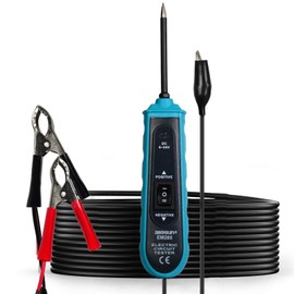 allsun 6-24Vdc Auto Power Circuit Probe Tester,Power Circuit Detector Electric Test Tool Kit Pen,Short Circuit Finder Test Light Continuity/Polarity of a Voltage,Test Lead 5M(16Ft) Light & Buzzer