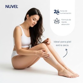 Nuvel Crema Corporal e Hidratante Facial con Manteca de Karité, 750 ml | Piel Seca y Sensible | Crema Corporal y Facial para Hombre y Mujer
