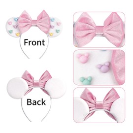 bianbaistar Colorful Candy-Inspired Mouse Ears Headband with Sparkling Glitter – Perfect for Fun Parties, Themed Events, and Holiday Celebrations