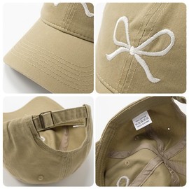 Trendy Bow-Tie Baseball Cap for Women and Men Trucker Hats Y2k Adjustable Fashion Sun Hat with Visor for Hiking & Travel Pink