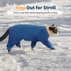 Hjumarayan Cat Onesie, Full Coverage Warm Fleece Jumper with Four-leg